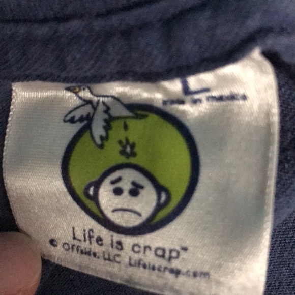 Life is Crap T Shirt Men’s size Large - Picture 6 of 6